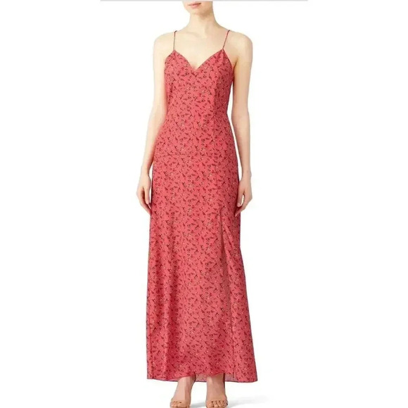 Women's Size 14 Slate & Willow Vine Pink Floral Long Dress‎ - Picture 1 of 6